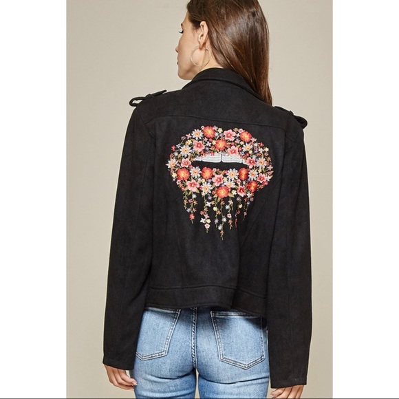 LAST ONE - REBEL FAUX SUEDE JACKET BLACK - Picture 7 of 8